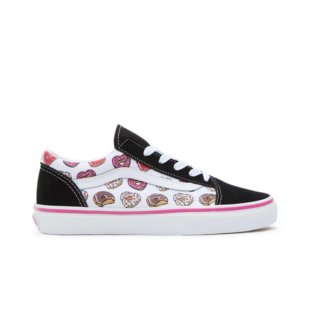 Pink and black 2025 vans for girls